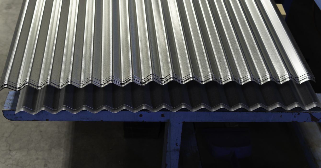 metal roofing sheets waiting for delivery to customer