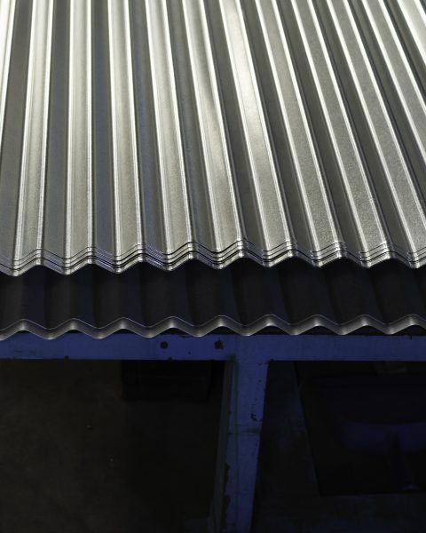 metal roofing sheets waiting for delivery to customer