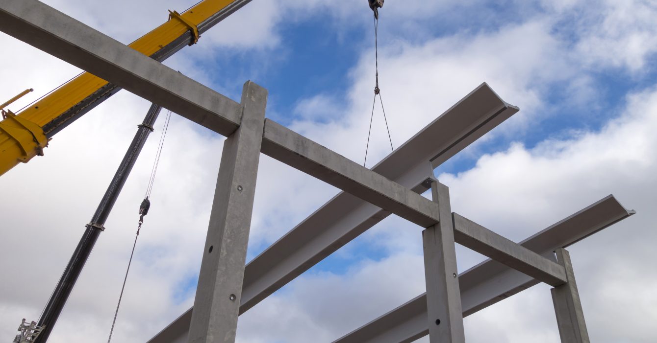 Crane working in the construction site