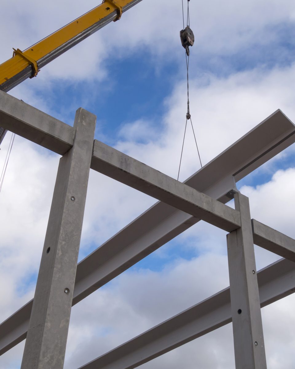 Crane working in the construction site